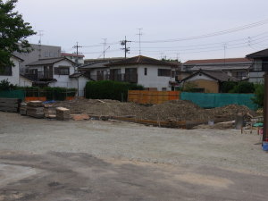 仮乗務区建設現場
