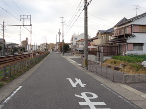 喜多山3号(ロ)踏切西側