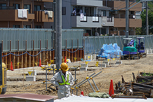 基礎工事が進む
