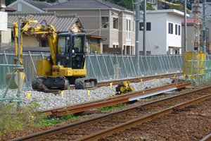 踏切用の線路