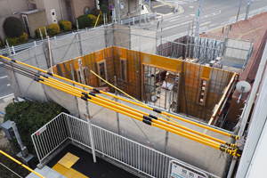 公衆トイレ建設現場